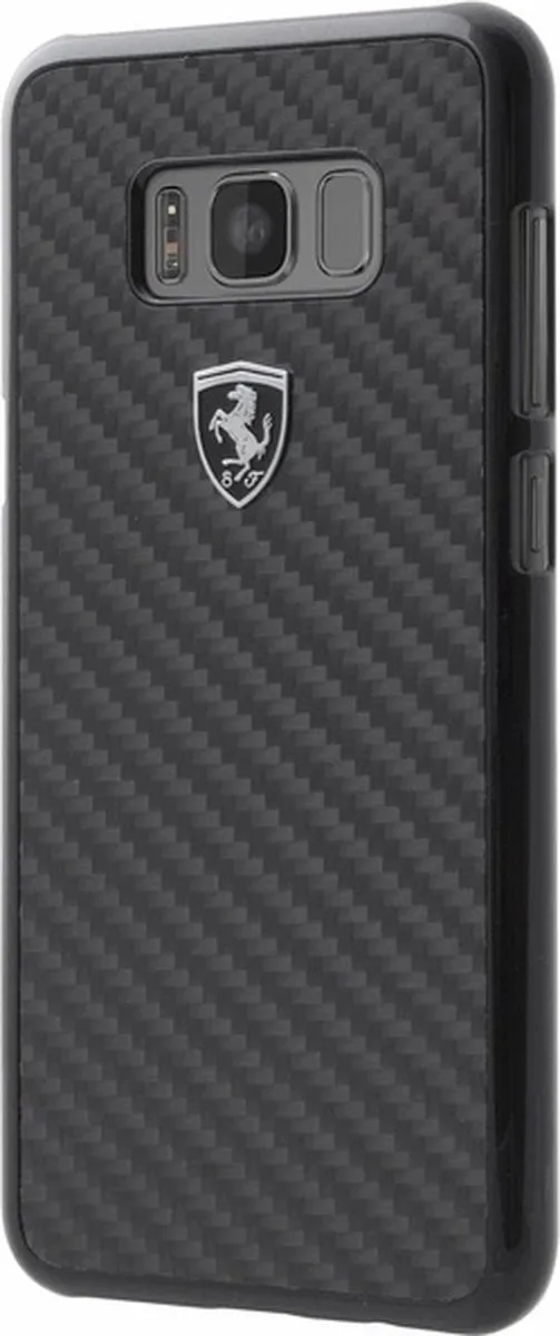 Ferrari Hoesje Samsung Galaxy S8+ - Zwart Carbon