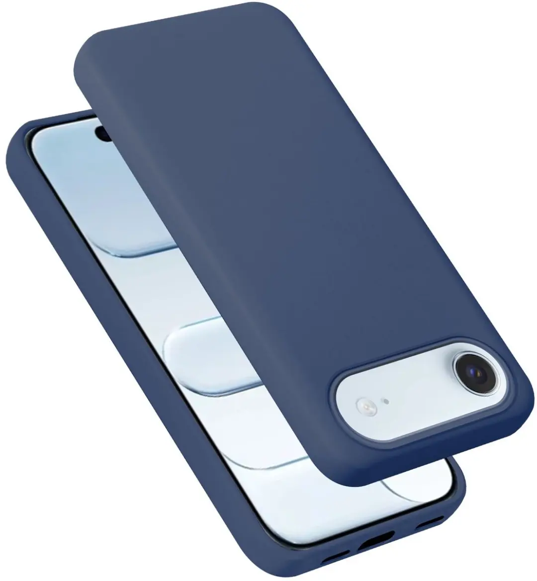 Cadorabo Hoesje geschikt voor iPhone 17 AIR Case in LIQUID BLAUW Beschermhoes ge
