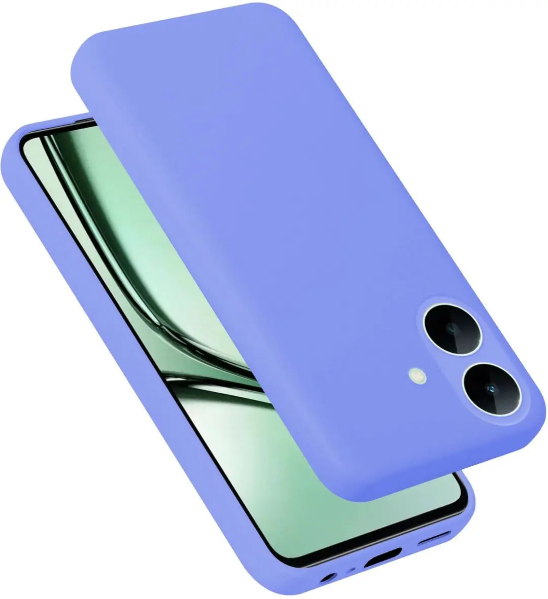 Cadorabo Hoesje geschikt voor Realme Note 60x Case in Liquid Lichte Paars Besche