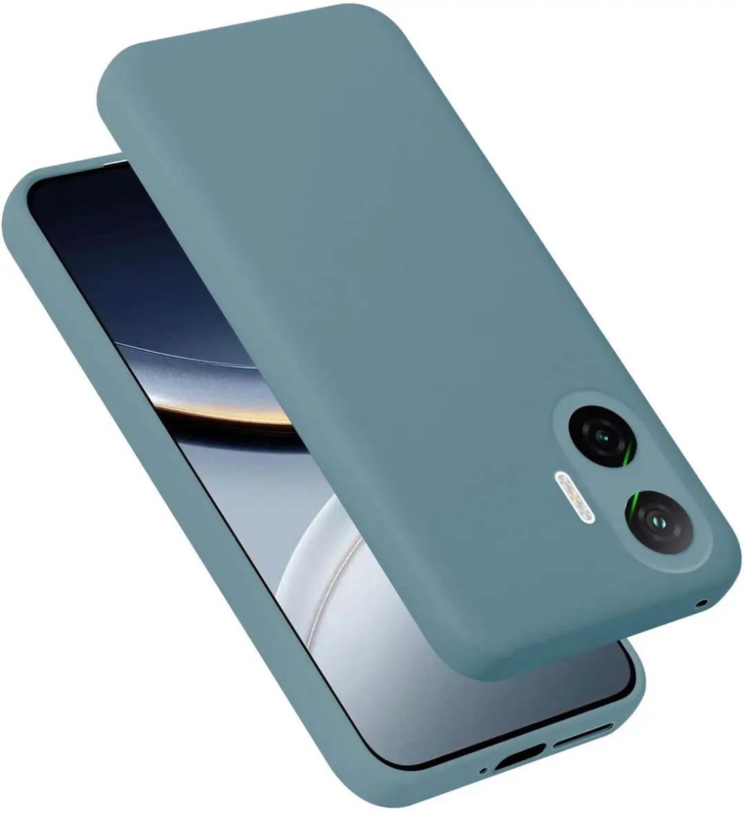 Cadorabo Hoesje geschikt voor Xiaomi Poco F7 5G Case in Liquid Groen Beschermhoe