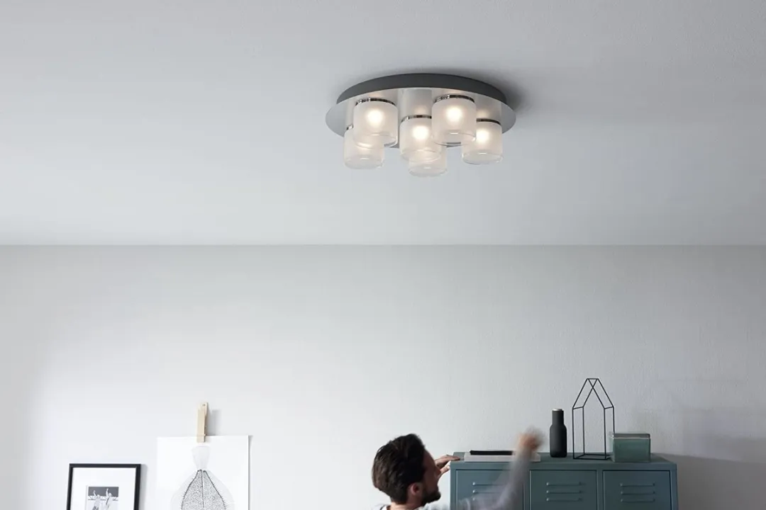 Philips Byzantin Plafondlamp 6x400lm - 45cm - Chroom - afbeelding 6 van 6