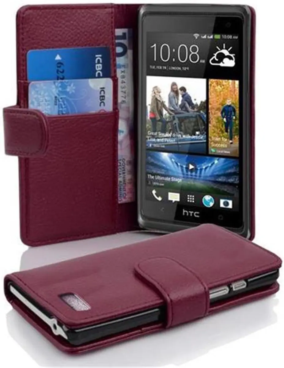 Cadorabo Hoesje geschikt voor HTC Desire 600 in BORDEAUX PAARS