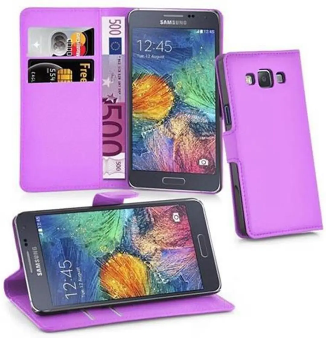 Cadorabo Hoesje geschikt voor Samsung Galaxy A7 2015 in MANGAAN PAARS