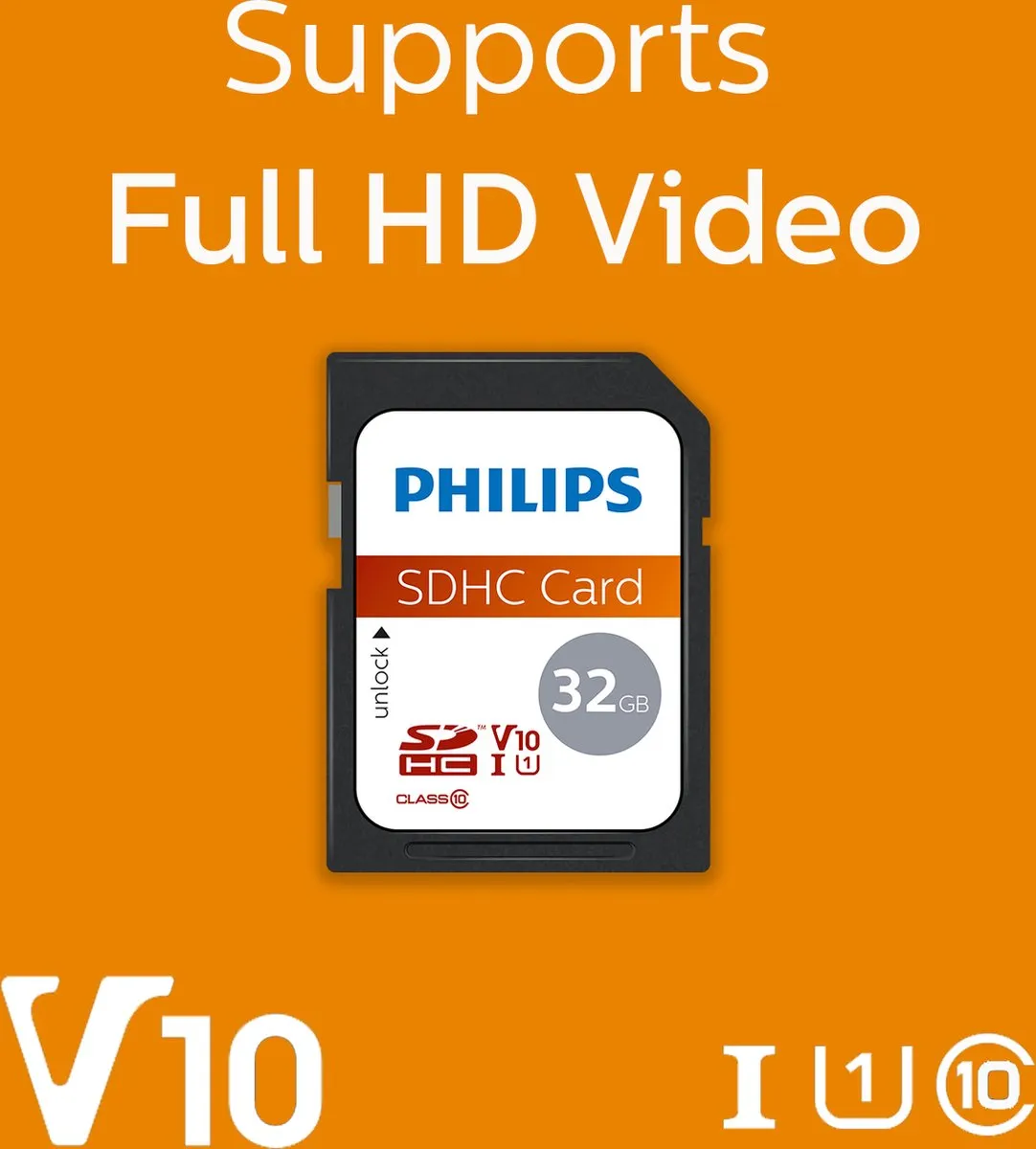Philips FM32SD45B SDHC Kaart 32GB Class 10