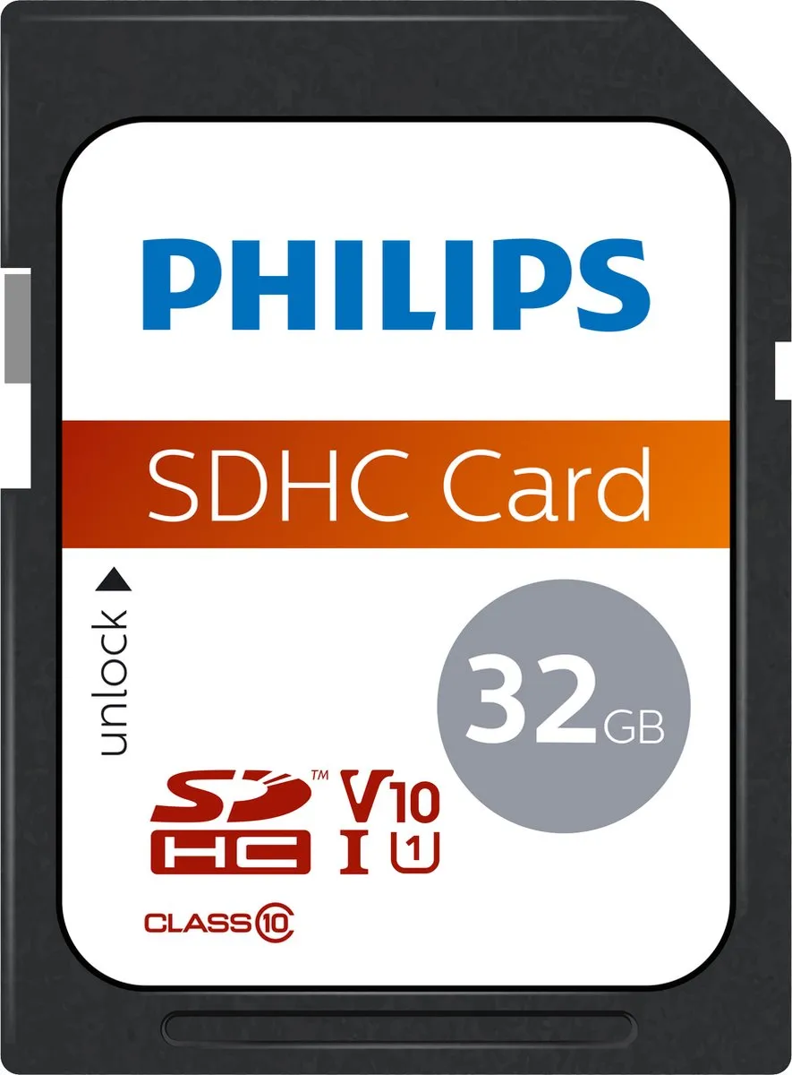 Philips FM32SD45B SDHC Kaart 32GB Class 10