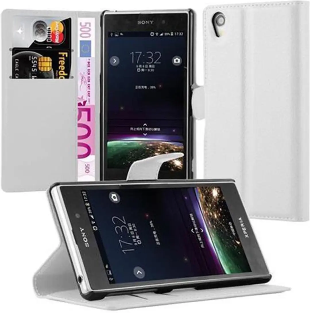 Cadorabo Hoesje geschikt voor Sony Xperia Z1 in ARCTISCH WIT