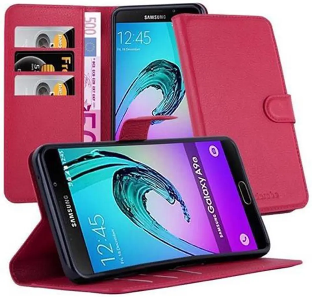 Cadorabo Hoesje geschikt voor Samsung Galaxy A9 2016 in KARMIJN ROOD