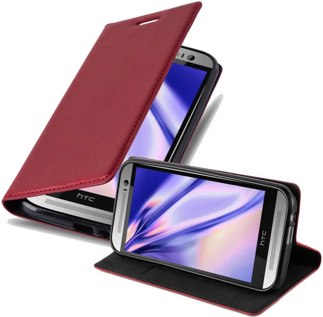 Cadorabo Hoesje geschikt voor HTC ONE M8 in APPEL ROOD