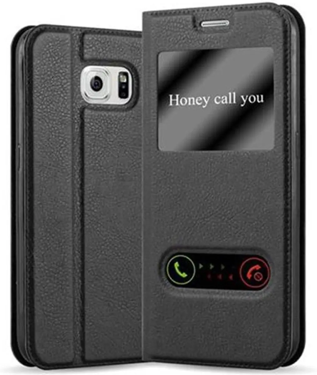 Cadorabo Hoesje geschikt voor Samsung Galaxy S6 in KOMEET ZWART
