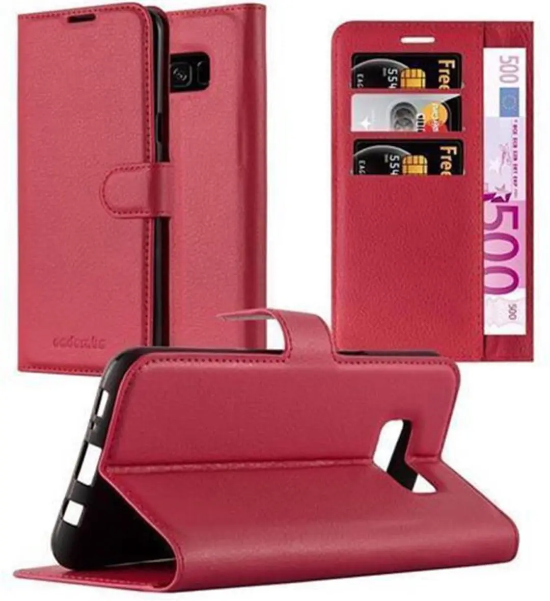 Cadorabo Hoesje geschikt voor Samsung Galaxy S8 in KARMIJN ROOD