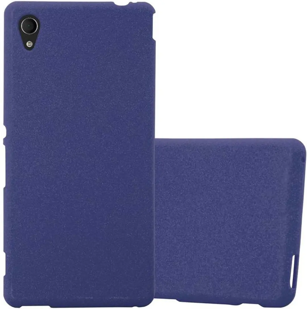 Cadorabo Hoesje geschikt voor Sony Xperia M4 AQUA in FROST DONKER BLAUW