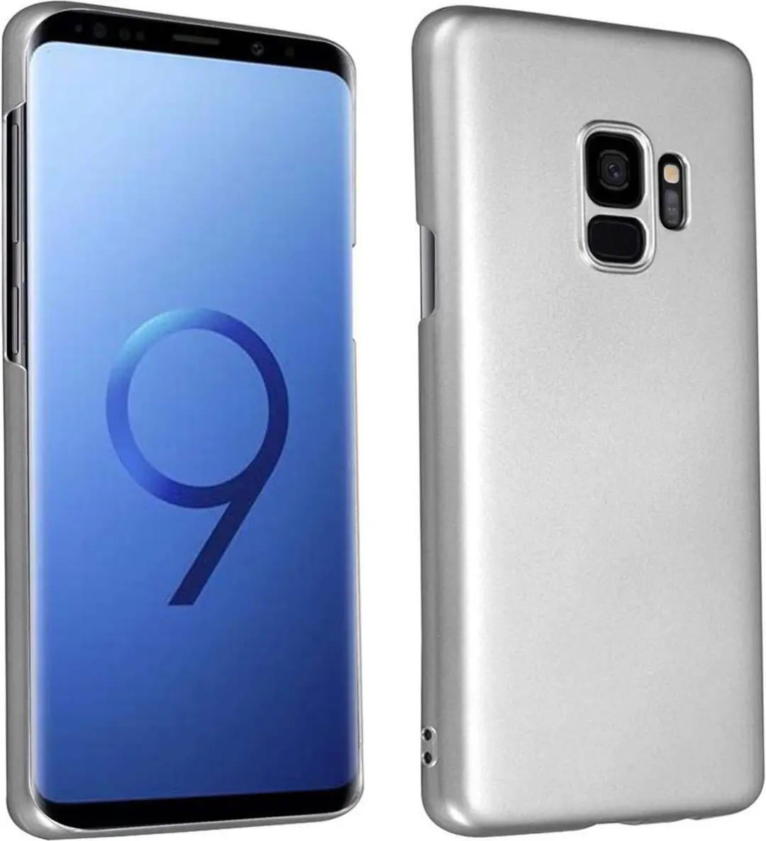 Cadorabo Hoesje geschikt voor Samsung Galaxy S9 in METAAL ZILVER