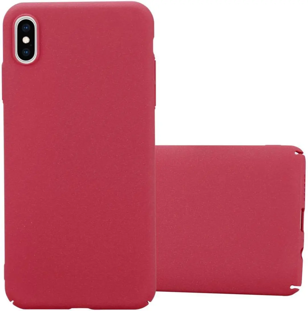 Cadorabo Hoesje geschikt voor Apple iPhone XS MAX in FROSTY ROOD