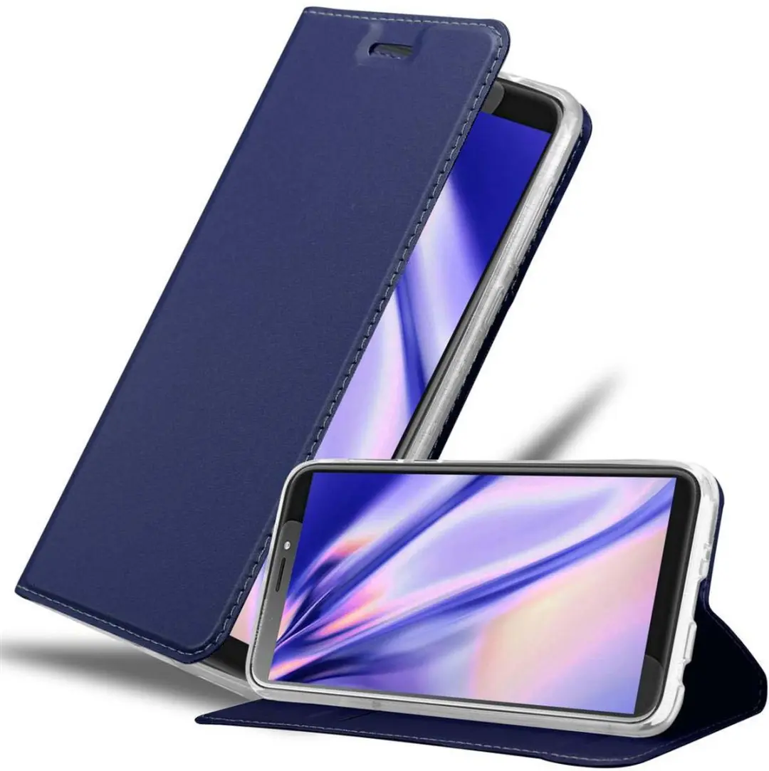 Cadorabo Hoesje geschikt voor HTC Desire 12 PLUS in CLASSY DONKER BLAUW