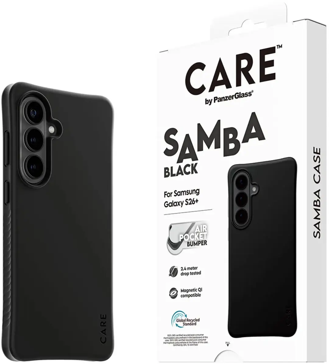 PanzerGlass CARE Samba Hoesje Galaxy S26+ - Qi - Zwart - afbeelding 3 van 6