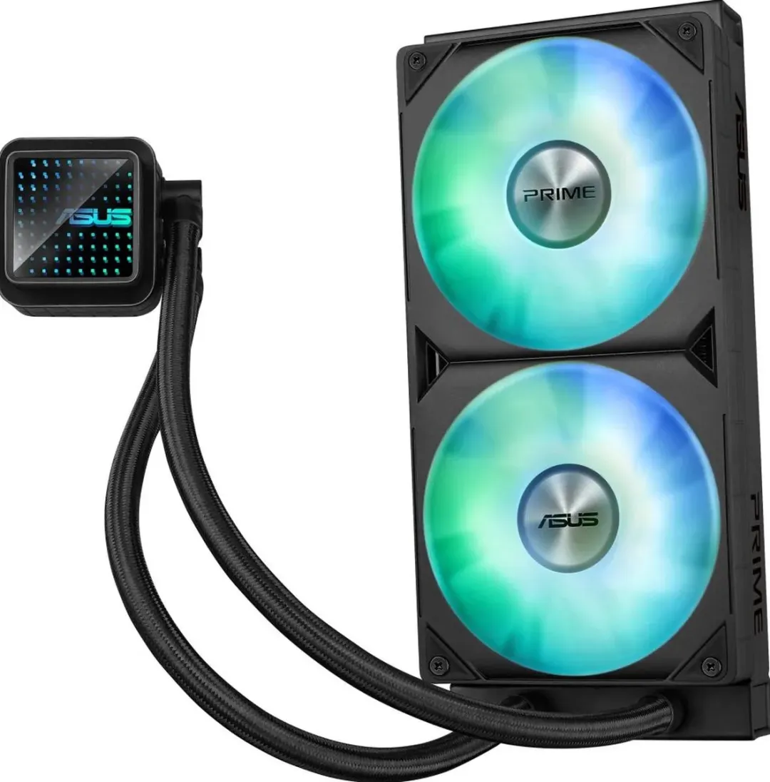 ASUS PRIME LC 240 ARGB Vloeistofkoeler - 240mm - 2 Ventilatoren - Zwart