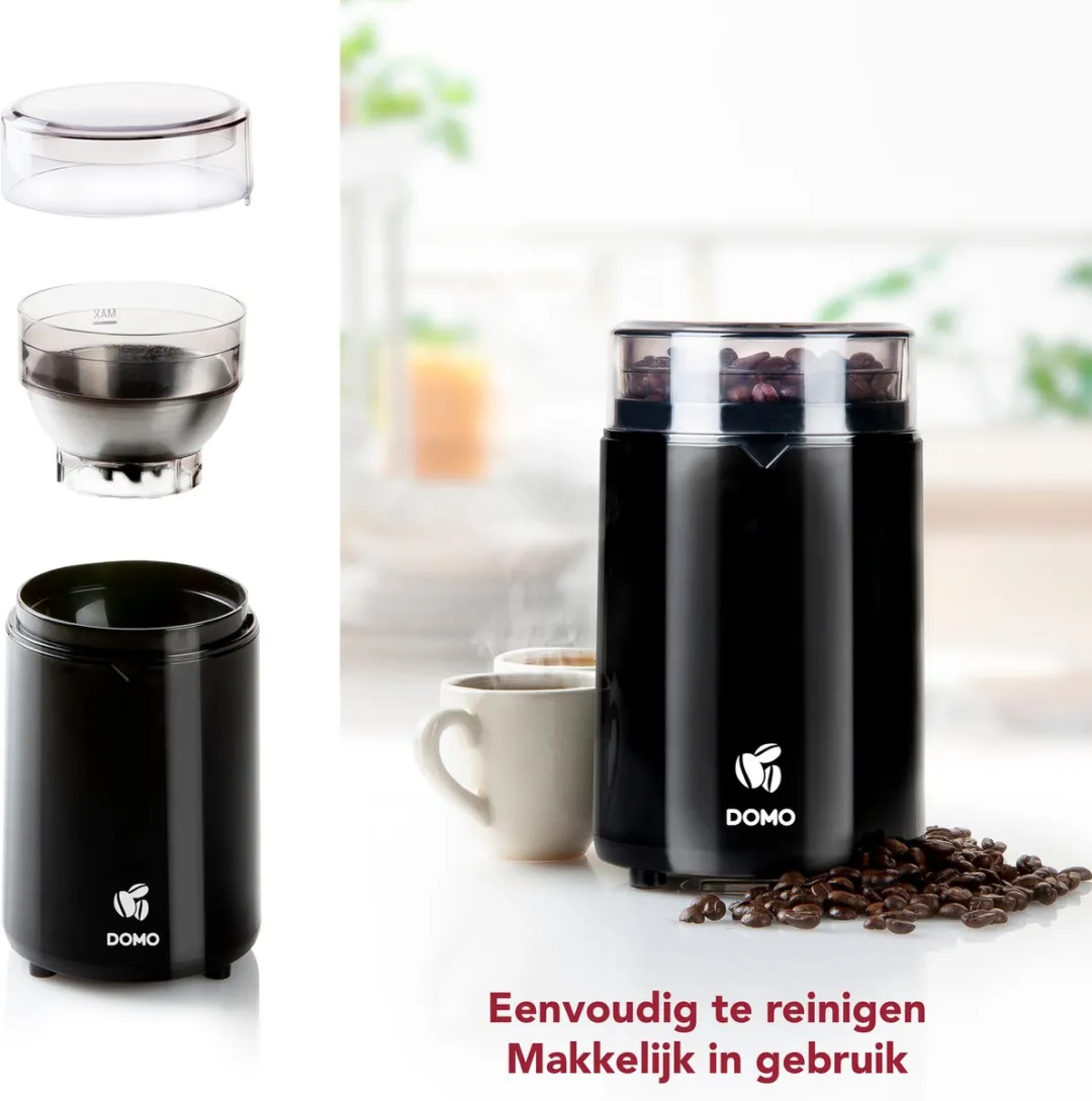 Domo DO712K Elektrische Koffiemolen 70g - Zwart