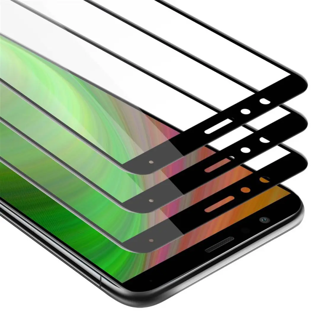 Cadorabo 3x Screenprotector geschikt voor Honor 7X Volledig scherm pantserfolie