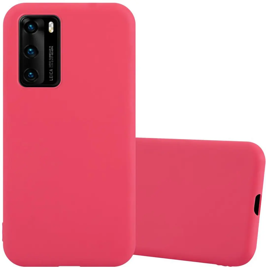 Cadorabo Hoesje geschikt voor Huawei P40 in CANDY ROOD