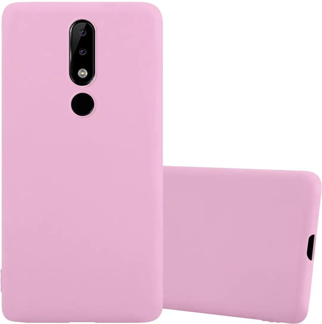 Cadorabo Hoesje geschikt voor Nokia 5.1 PLUS / X5 in CANDY ROZE