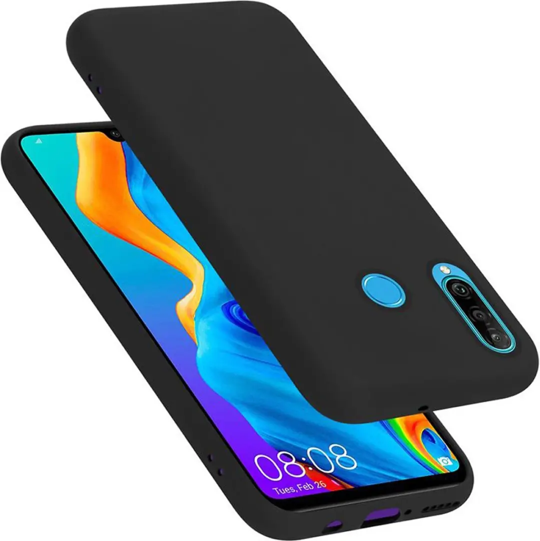 Cadorabo Hoesje geschikt voor Huawei P30 LITE in LIQUID ZWART