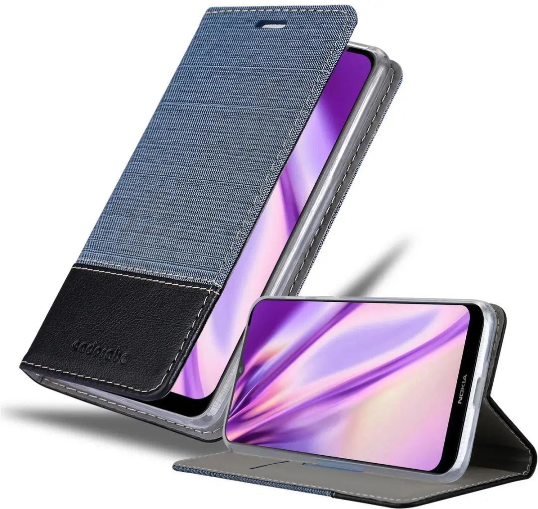 Cadorabo Hoesje geschikt voor Nokia 2.4 in DONKERBLAUW ZWART