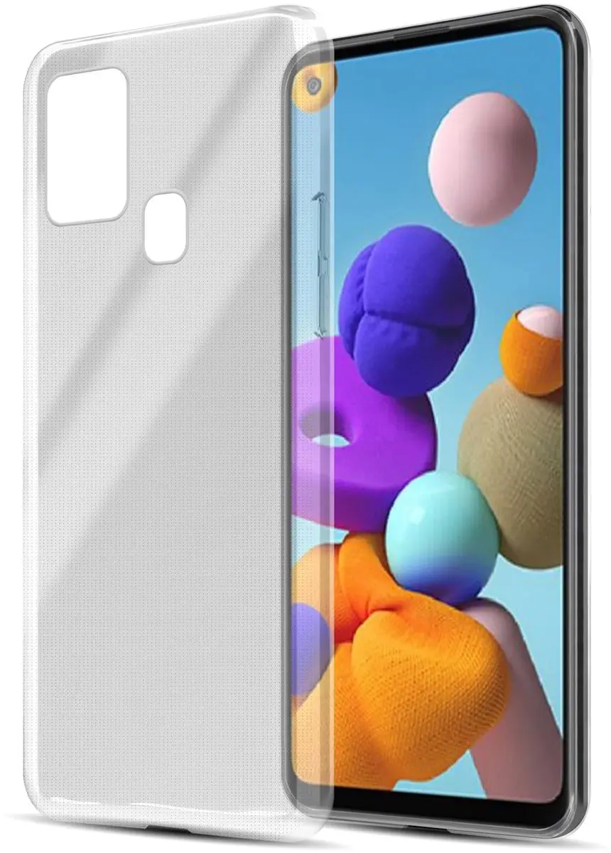 Cadorabo Hoesje geschikt voor Samsung Galaxy A21s in VOLLEDIG TRANSPARANT