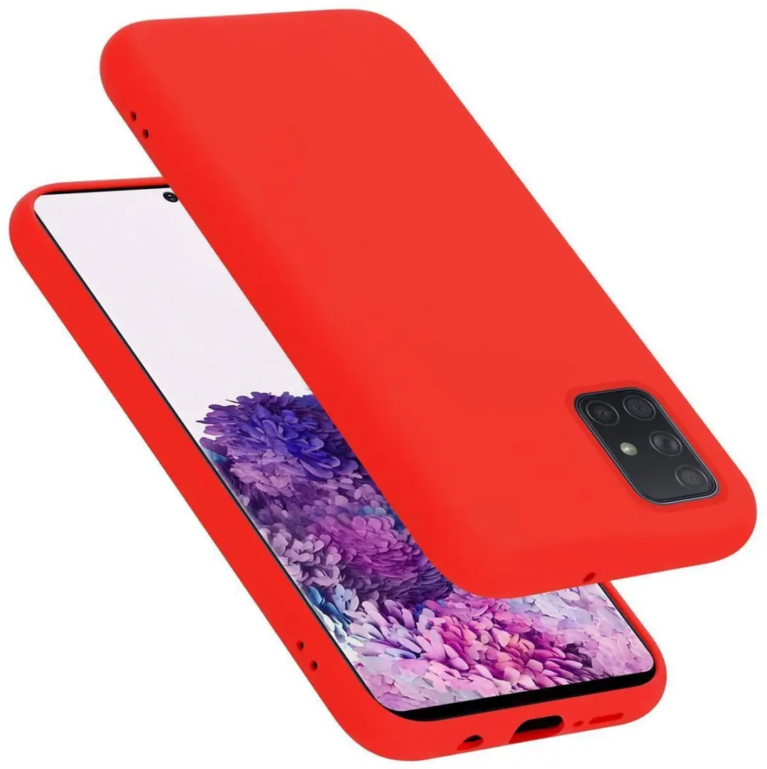 Cadorabo Hoesje geschikt voor Samsung Galaxy A51 5G in LIQUID ROOD