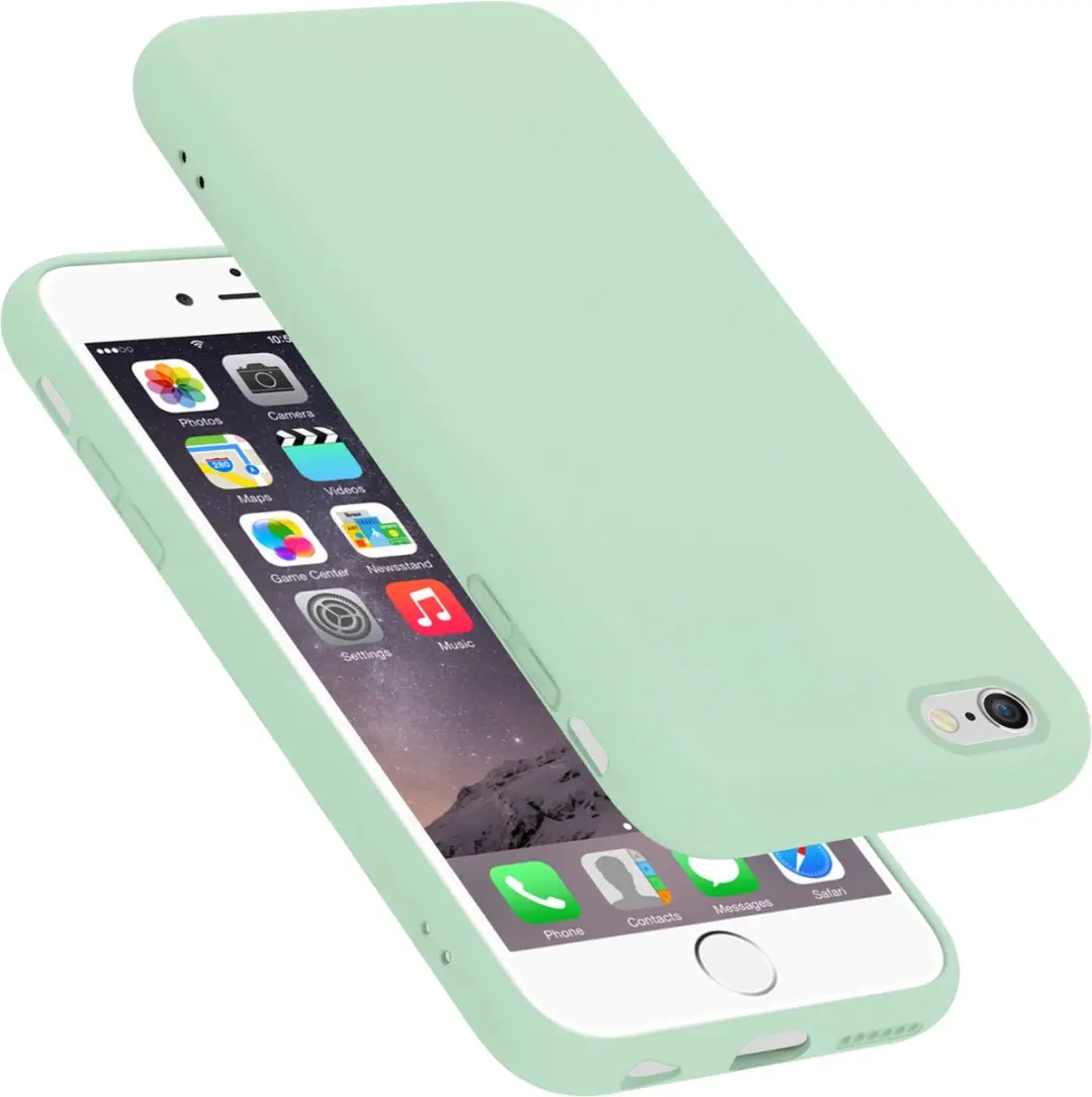 Cadorabo Hoesje geschikt voor Apple iPhone 6 / 6S in LIQUID LICHT GROEN