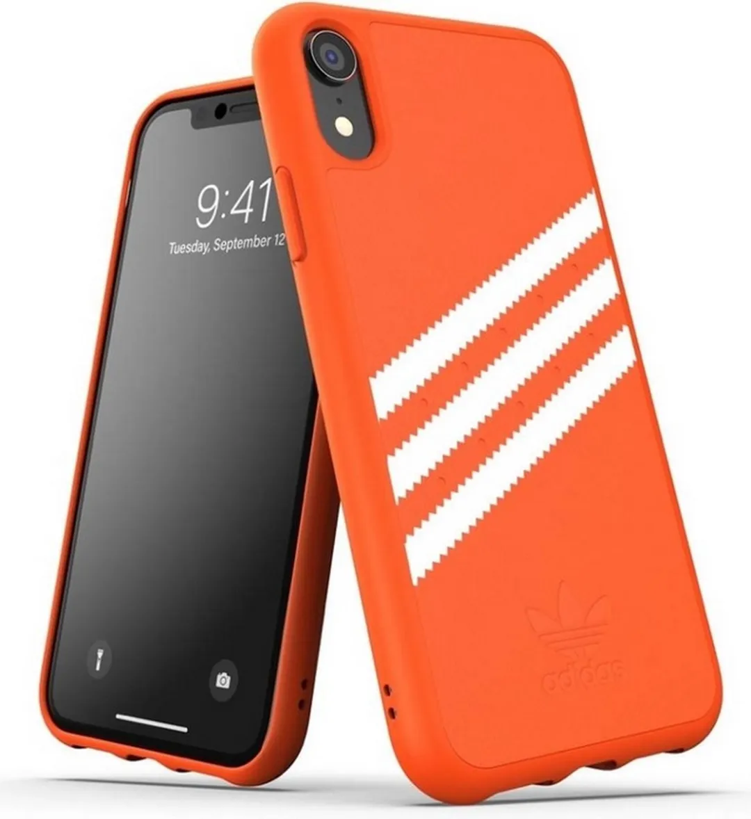 Adidas 3-Stripes Suede Back Case - iPhone XR - Oranje