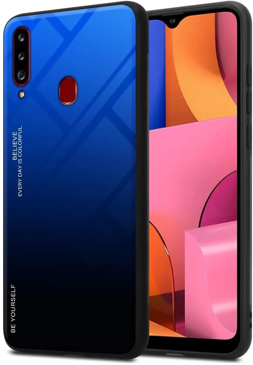 Cadorabo Hoesje geschikt voor Samsung Galaxy A20s in BLAUW