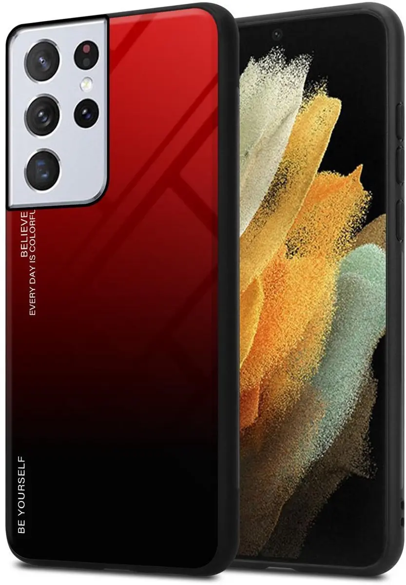 Cadorabo Hoesje geschikt voor Samsung Galaxy S21 ULTRA in ROOD