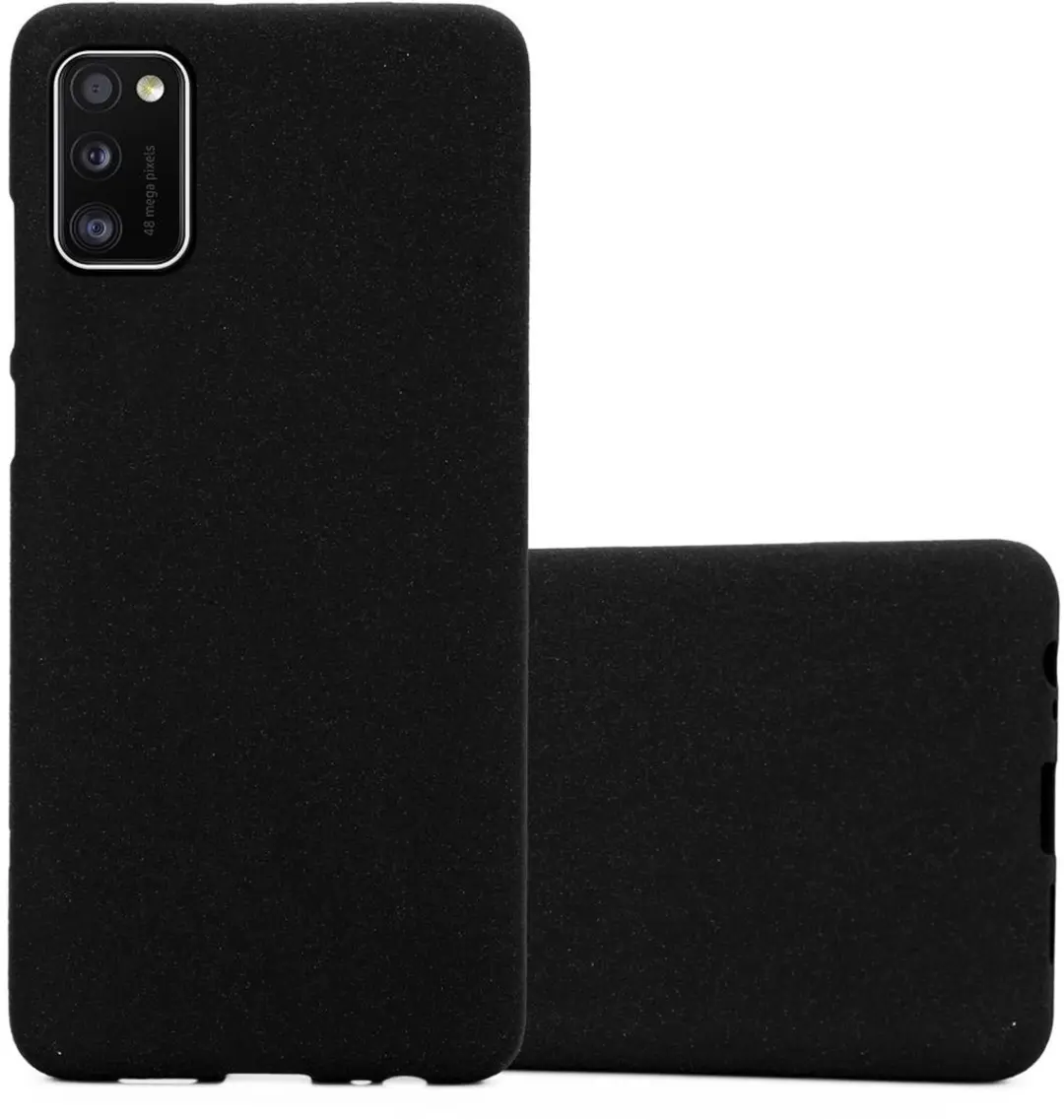 Cadorabo Hoesje geschikt voor Samsung Galaxy A41 in FROST ZWART