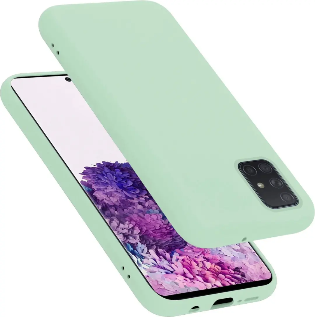 Cadorabo Hoesje geschikt voor Samsung Galaxy A71 4G in LIQUID LICHT GROEN
