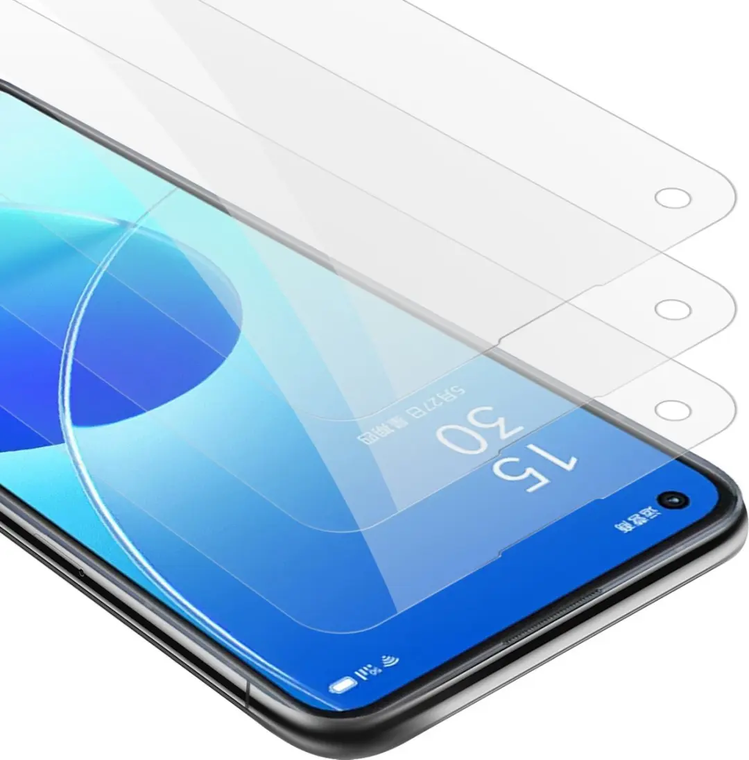 Cadorabo 3x Screenprotector geschikt voor Oppo Reno6 5G