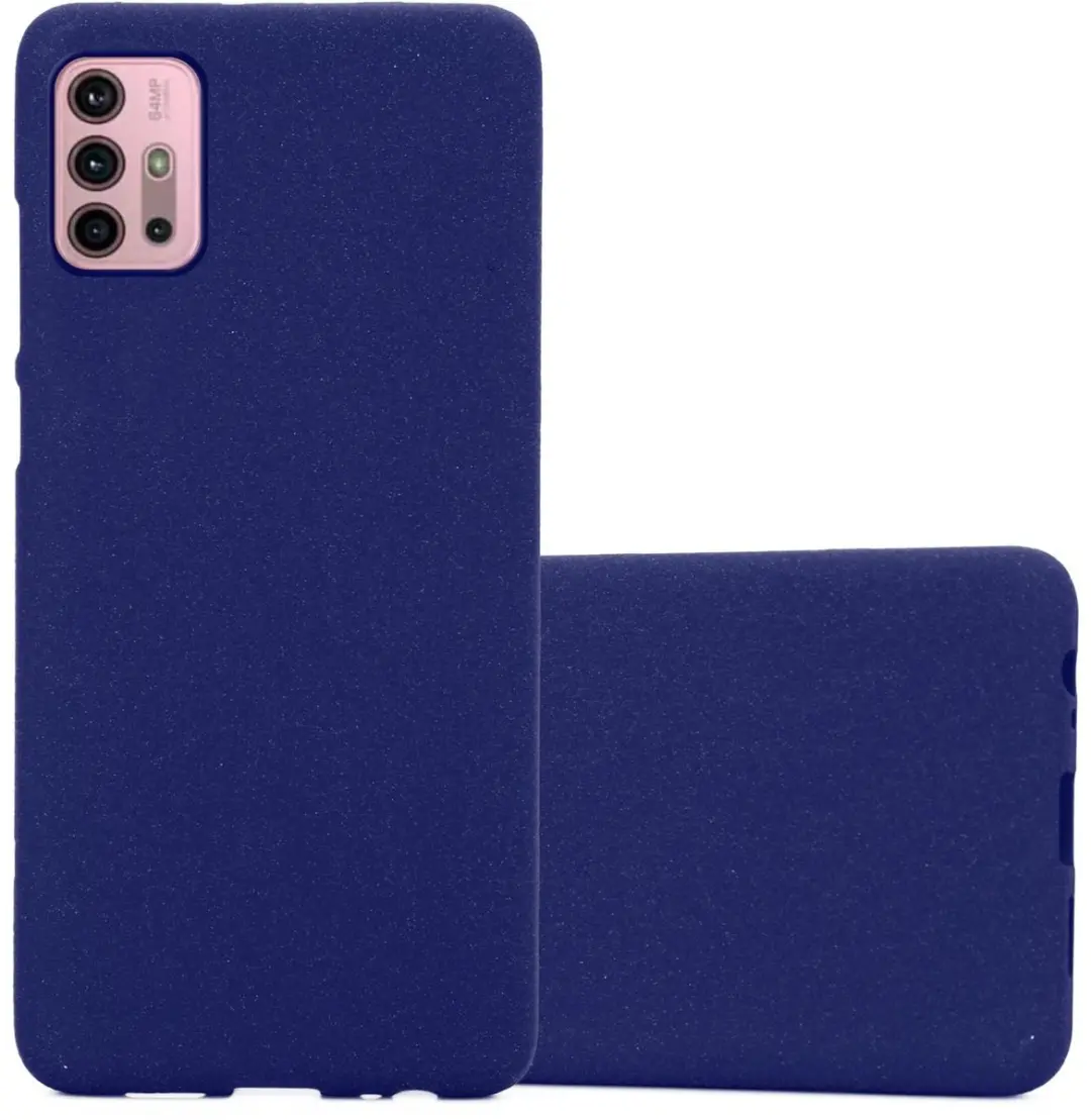 Cadorabo Hoesje geschikt voor Motorola MOTO G10 / G30 in FROST DONKER BLAUW