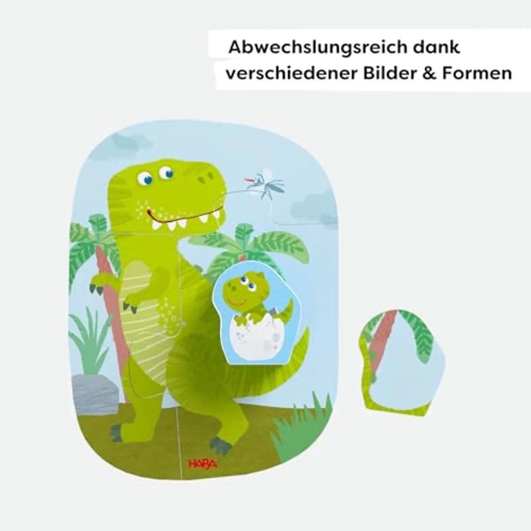 Haba 4 Eerste Puzzels Dino's Multicolor