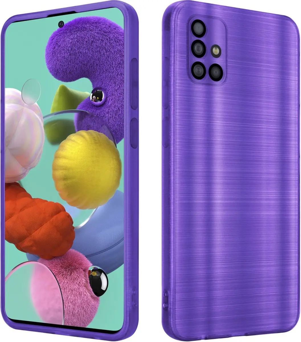 Cadorabo Hoesje geschikt voor Samsung Galaxy A51 4G / M40s in Brushed Paars