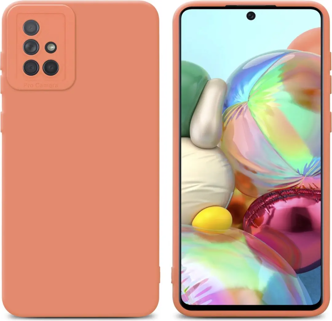 Cadorabo Hoesje geschikt voor Samsung Galaxy A71 4G in FLUID LICHT ORANJE