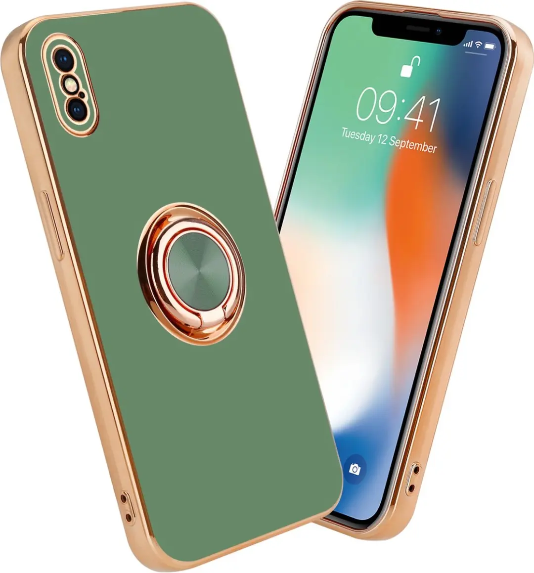 Cadorabo Hoesje geschikt voor Apple iPhone XS MAX in Glossy Licht Groen