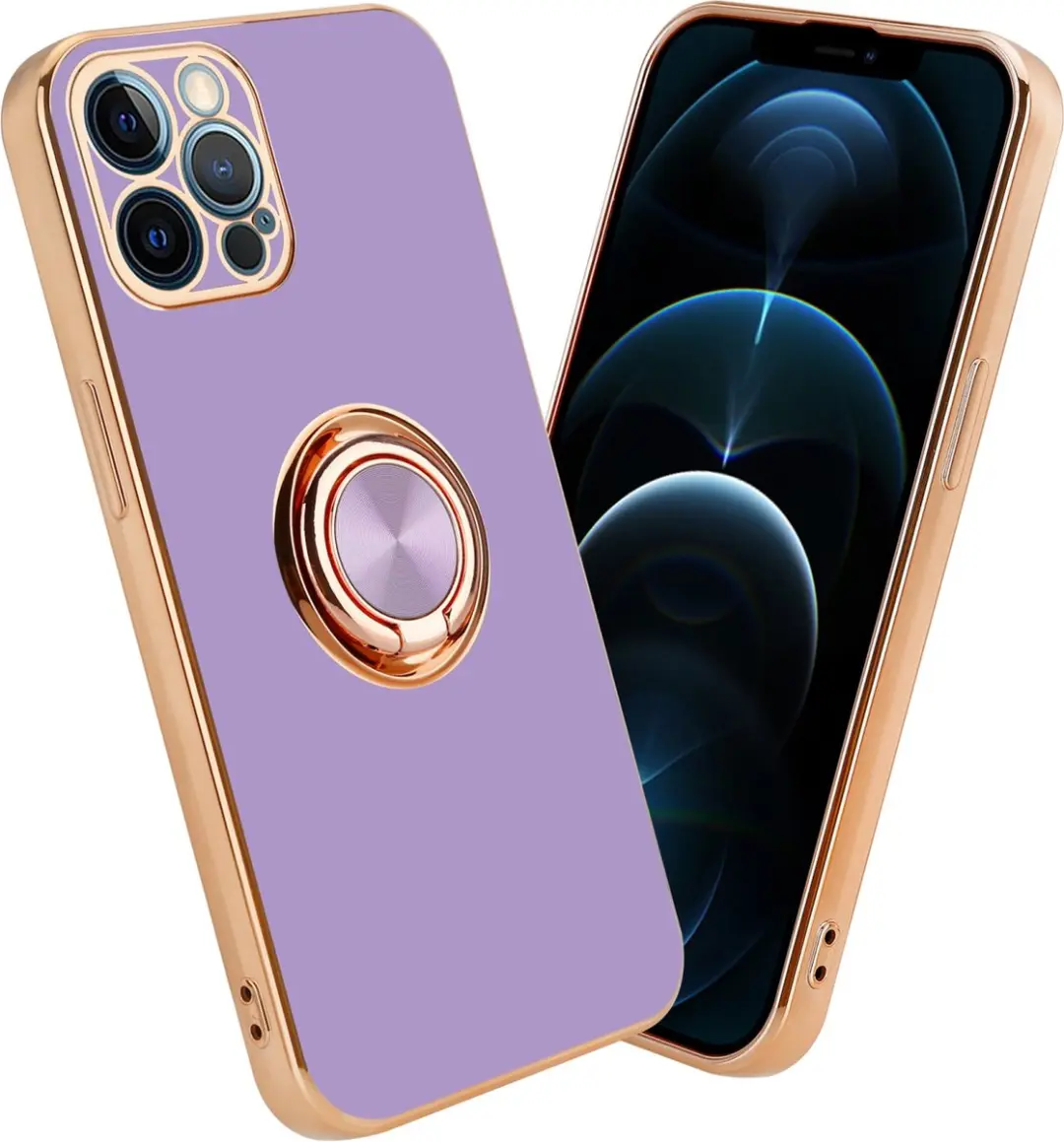 Cadorabo Hoesje geschikt voor Apple iPhone 12 PRO MAX in Glossy Licht Paars