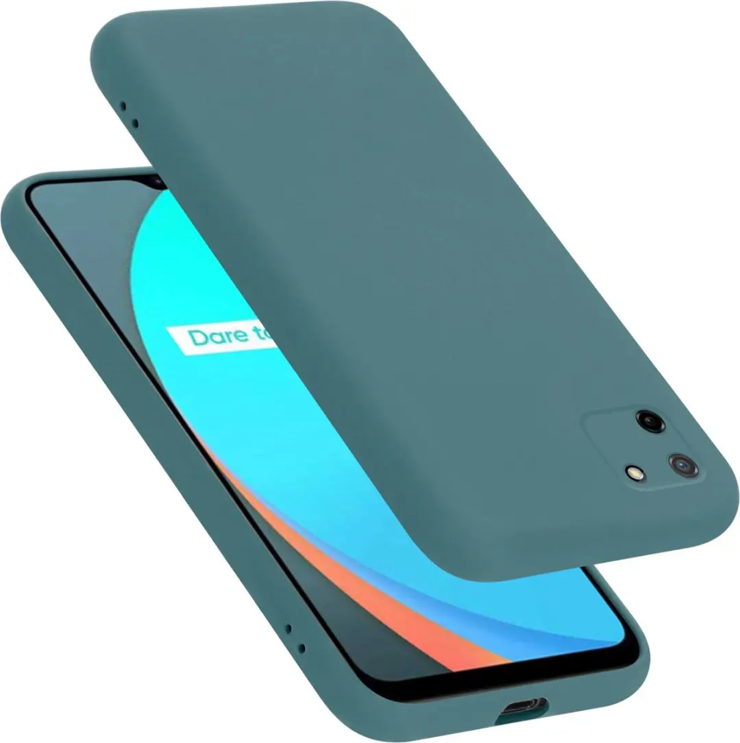 Cadorabo Hoesje geschikt voor Realme C11 2020 in LIQUID GROEN