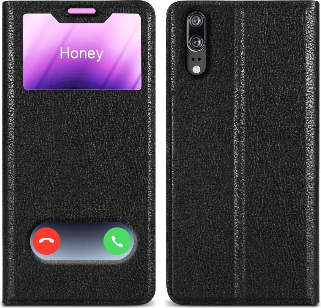 Cadorabo Hoesje geschikt voor Huawei P20 in KOMEET ZWART