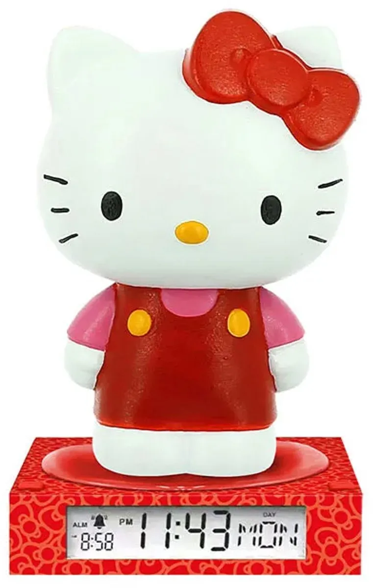 Hello Kitty 3D Nachtlamp met Wekker - Wit licht