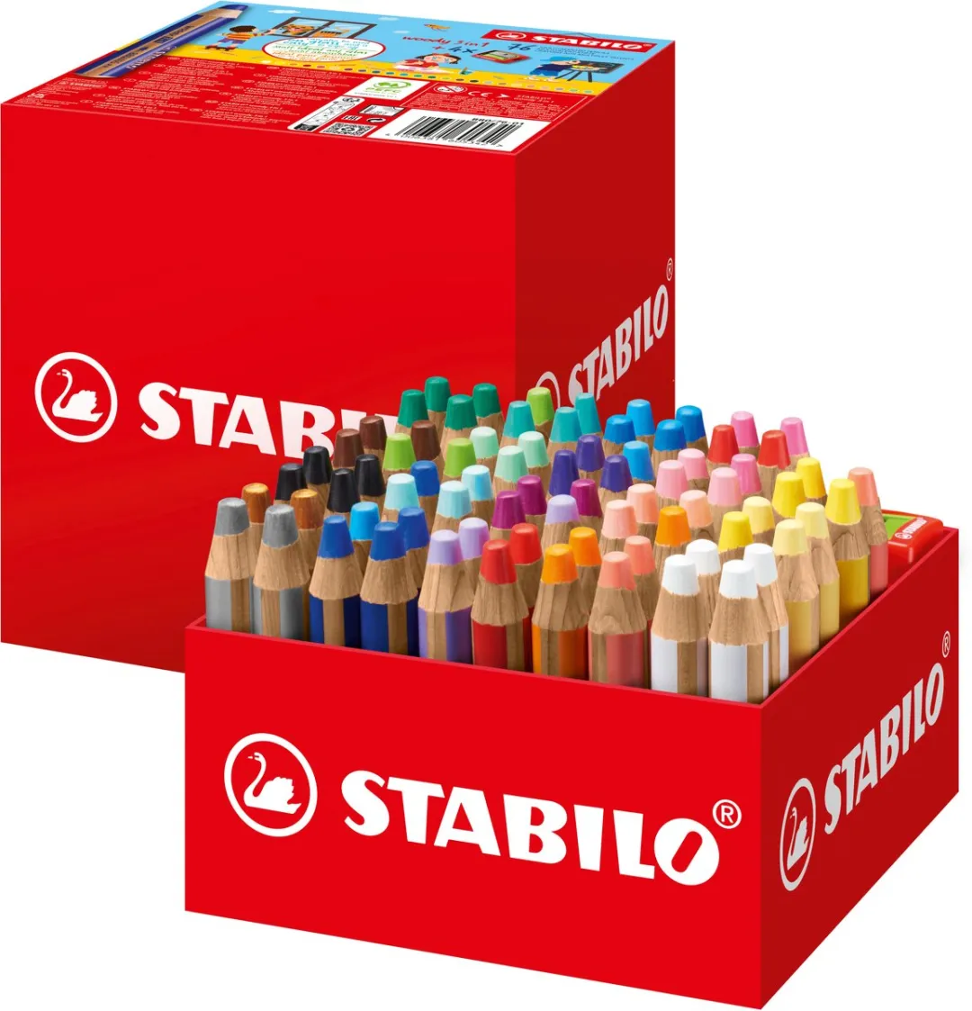 STABILO Woody 3-in-1 Kleurpotlood 76 Stuks