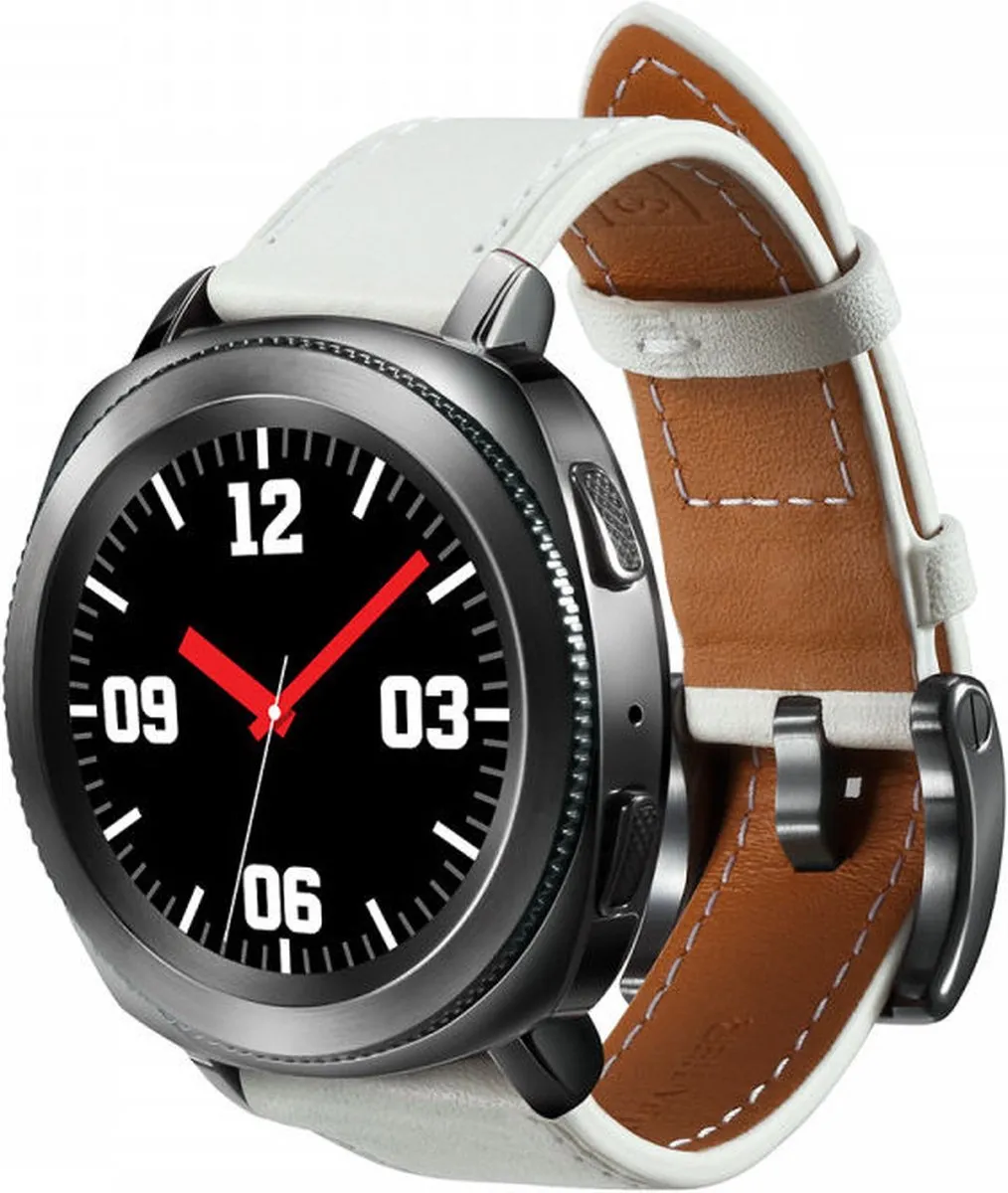 Samsung Leren Bandje Gear Sport - One Size - Wit - afbeelding 6 van 6