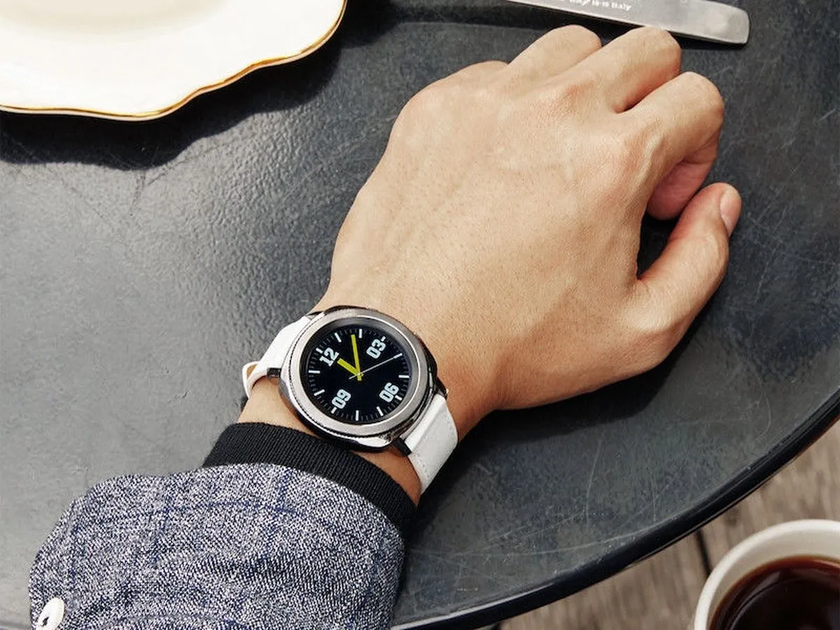 Samsung Leren Bandje Gear Sport - One Size - Wit