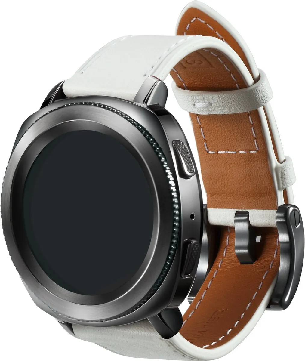 Samsung Leren Bandje Gear Sport - One Size - Wit