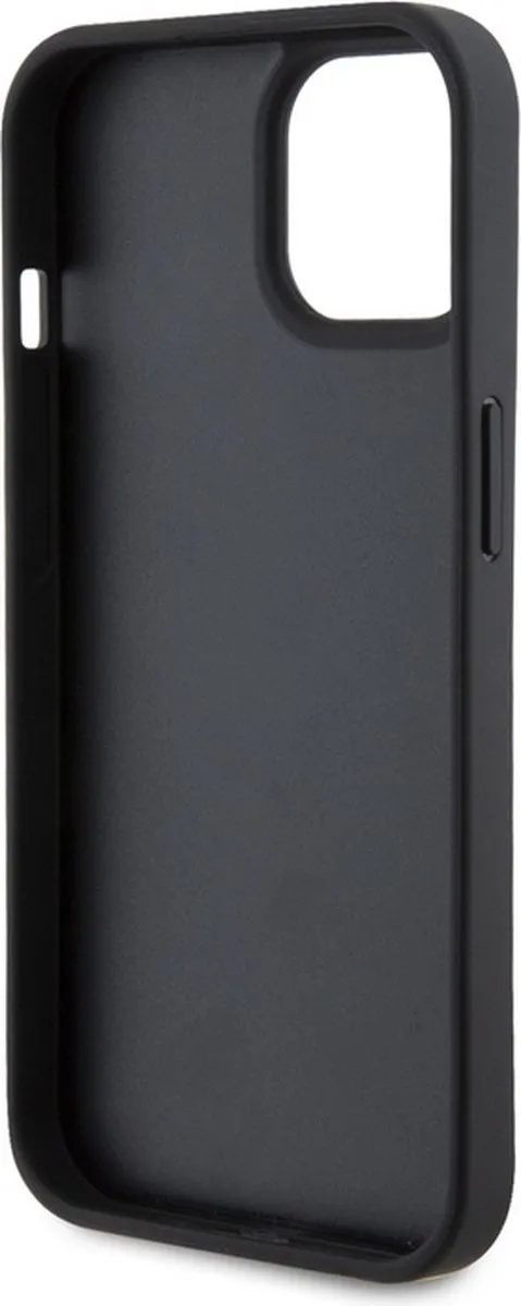 Ferrari Carbon Printed Stripe iPhone 15 Hoes - Zwart