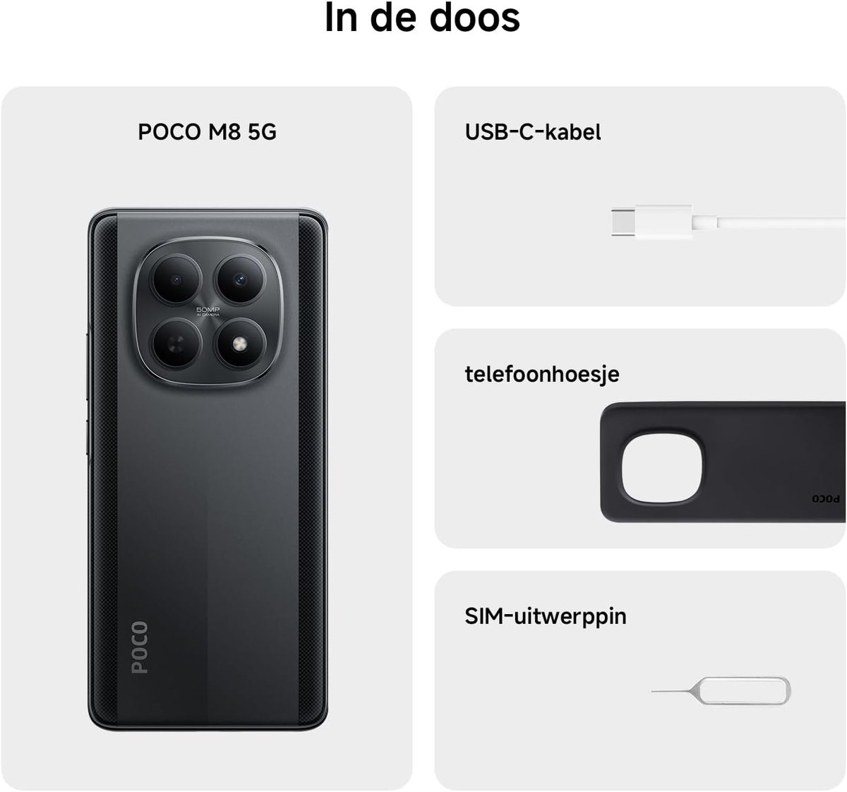 Xiaomi POCO M8 5G 8GB/256GB Zilver (Silver) Dual SIM